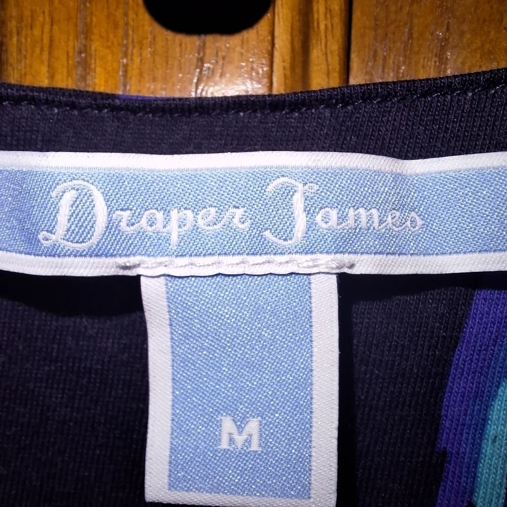 A Draper James Blue and White Floral Dress In A Size Medium. 100% Pima Cotton